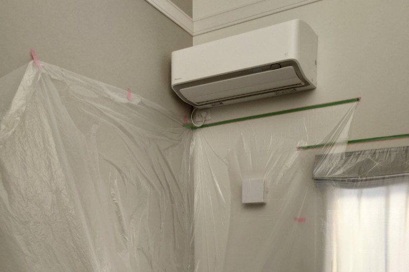 お掃除機能付きエアコン(DAIKIN:AN63ZRPK-W)＋縦型洗濯機クリーニング